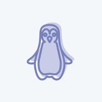 icono de pingüino. adecuado para el símbolo animal. estilo de dos tonos. diseño simple editable. vector de plantilla de diseño. ilustración de símbolo simple