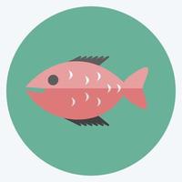 Icon Fish. suitable for Sea symbol. flat style. simple design editable. design template vector. simple symbol illustration vector