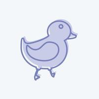 Icon Duck. suitable for animal symbol. two tone style. simple design editable. design template vector. simple symbol illustration vector
