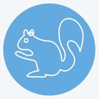 Icon Squirrel. suitable for animal symbol. blue eyes style. simple design editable. design template vector. simple symbol illustration