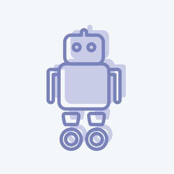 Icon Robot. suitable for Toy symbol. two tone style. simple design editable. design template vector. simple symbol illustration vector