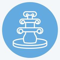 Icon Fountain. suitable for Home symbol. blue eyes style. simple design editable. design template vector. simple symbol illustration vector