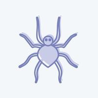 Icon Spider. suitable for animal symbol. two tone style. simple design editable. design template vector. simple symbol illustration vector