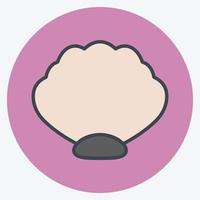 Icon Sea Shell. suitable for Sea symbol. color mate style. simple design editable. design template vector. simple symbol illustration vector