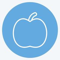 Icon Apple. suitable for Garden symbol. blue eyes style. simple design editable. design template vector. simple symbol illustration vector