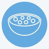 icono de comida. adecuado para el símbolo de la comunidad. estilo de ojos azules. diseño simple editable. vector de plantilla de diseño. ilustración de símbolo simple