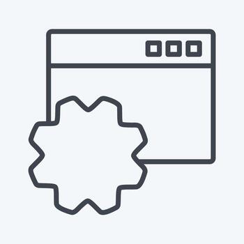 Icon Browser Configurations. suitable for Programming symbol. line style. simple design editable. design template vector. simple symbol illustration vector
