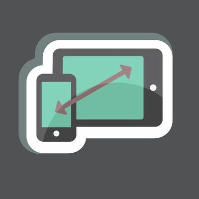 Sticker Responsiveness. suitable for Programming symbol. simple design editable. design template vector. simple symbol illustration