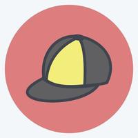 icono de gorra de verano. adecuado para el símbolo de primavera. estilo compañero de color. diseño simple editable. vector de plantilla de diseño. ilustración de símbolo simple