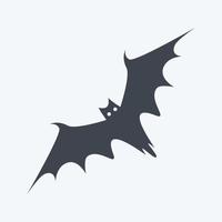 Icon Bat. suitable for animal symbol. glyph style. simple design editable. design template vector. simple symbol illustration vector