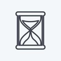 icono de reloj de arena. adecuado para el símbolo de la interfaz web. estilo de línea diseño simple editable. vector de plantilla de diseño. ilustración de símbolo simple