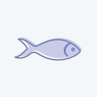 Icon Fish. suitable for animal symbol. two tone style. simple design editable. design template vector. simple symbol illustration vector