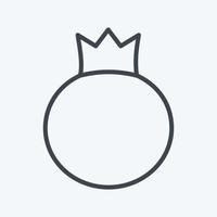 icono de granada. adecuado para el símbolo de frutas y verduras. estilo de línea diseño simple editable. vector de plantilla de diseño. ilustración de símbolo simple