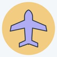 icono de modo avión. adecuado para el símbolo de aplicaciones móviles. estilo compañero de color. diseño simple editable. vector de plantilla de diseño. ilustración de símbolo simple