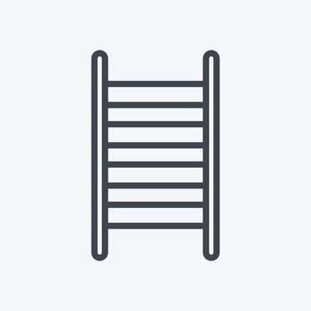 escalera de icono. adecuado para el símbolo del jardín. estilo de línea diseño simple editable. vector de plantilla de diseño. ilustración de símbolo simple