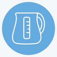 Icon Electric Kettle. suitable for Drink symbol. blue eyes style. simple design editable. design template vector. simple symbol illustration vector