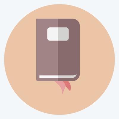 Icon Notebook. suitable for Web Interface symbol. flat style. simple design editable. design template vector. simple symbol illustration