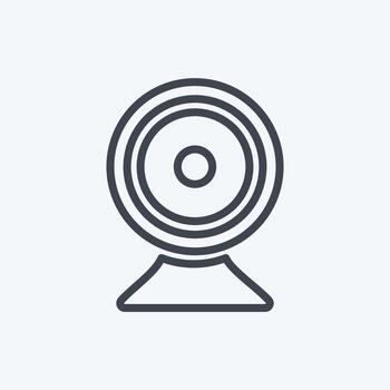 icono de comunicación de vídeo. adecuado para su símbolo de servicios. estilo de línea diseño simple editable. vector de plantilla de diseño. ilustración de símbolo simple