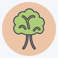 Icon Tree. suitable for garden symbol. color mate style. simple design editable. design template vector. simple symbol illustration vector