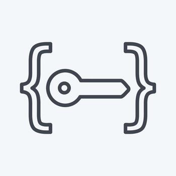 icono de código de desbloqueo. adecuado para el símbolo de programación. estilo de línea diseño simple editable. vector de plantilla de diseño. ilustración de símbolo simple