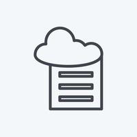 Icon Cloud Reporting. suitable for data analytics symbol. line style. simple design editable. design template vector. simple symbol illustration vector