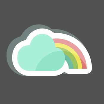 Sticker Rainbow. suitable for Spring symbol. simple design editable. design template vector. simple symbol illustration vector