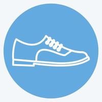 zapatos formales de icono. adecuado para el símbolo de accesorios masculinos. estilo de ojos azules. diseño simple editable. vector de plantilla de diseño. ilustración de símbolo simple
