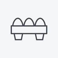 Icon Eggs. suitable for Garden symbol. line style. simple design editable. design template vector. simple symbol illustration vector