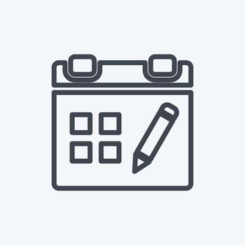 icono crear evento. adecuado para el símbolo de la interfaz de usuario. estilo de línea diseño simple editable. vector de plantilla de diseño. ilustración de símbolo simple