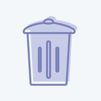 Icon Garbage Bin. suitable for Home symbol. two tone style. simple design editable. design template vector. simple symbol illustration vector