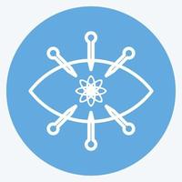 Icon Observation. suitable for data analytics symbol. blue eyes style. simple design editable. design template vector. simple symbol illustration vector