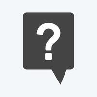 Icon Help. suitable for Infographics symbol. glyph style. simple design editable. design template vector. simple symbol illustration vector