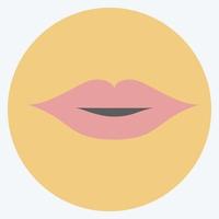 labios de icono. adecuado para el símbolo de cuidado de la belleza. estilo compañero de color. diseño simple editable. vector de plantilla de diseño. ilustración de símbolo simple