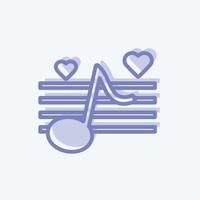 Icon Wedding Music. suitable for Wedding symbol. two tone style. simple design editable. design template vector. simple symbol illustration vector