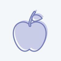 manzanas icono. adecuado para el símbolo del jardín. estilo de dos tonos. diseño simple editable. vector de plantilla de diseño. ilustración de símbolo simple