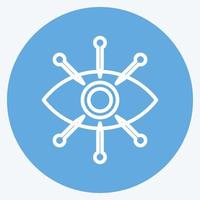 Icon Observation. suitable for data analytics symbol. blue eyes style. simple design editable. design template vector. simple symbol illustration vector