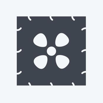 patrón bordado de icono. adecuado para el símbolo de sastre. estilo de glifo. diseño simple editable. vector de plantilla de diseño. ilustración de símbolo simple