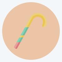 Icon Candy Stick. suitable for party symbol. flat style. simple design editable. design template vector. simple symbol illustration vector