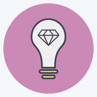 Icon Brilliant Idea. suitable for Education symbol. color mate style. simple design editable. design template vector. simple symbol illustration vector