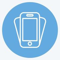Icon Smartphone Shake. suitable for web interface symbol. blue eyes style. simple design editable. design template vector. simple symbol illustration vector