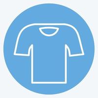 camiseta de icono. adecuado para el símbolo de accesorios masculinos. estilo de ojos azules. diseño simple editable. vector de plantilla de diseño. ilustración de símbolo simple