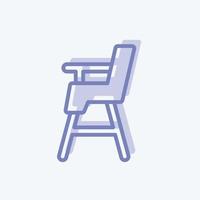 Icon Baby Chair. suitable for Baby symbol. two tone style. simple design editable. design template vector. simple symbol illustration vector