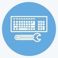 Icon Code Engineering. suitable for data analytics symbol. blue eyes style. simple design editable. design template vector. simple symbol illustration vector