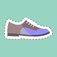 Sticker line cut Formal Shoes. suitable for men accessories symbol. simple design editable. design template vector. simple symbol illustration vector