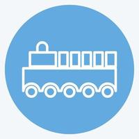 tren de juguete icono. adecuado para símbolo de juguete. estilo de ojos azules. diseño simple editable. vector de plantilla de diseño. ilustración de símbolo simple