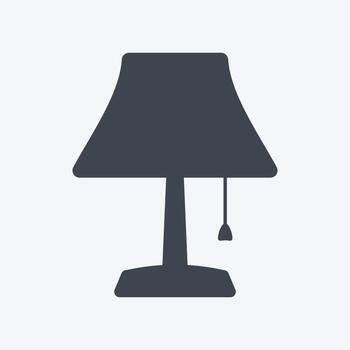 Icon Table Lamp. suitable for Home symbol. glyph style. simple design editable. design template vector. simple symbol illustration vector