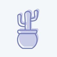 planta de icono. adecuado para el símbolo del hogar. estilo de dos tonos. diseño simple editable. vector de plantilla de diseño. ilustración de símbolo simple