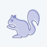 Icon Squirrel. suitable for animal symbol. two tone style. simple design editable. design template vector. simple symbol illustration vector