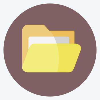 Icon Folder 1. suitable for Web Interface symbol. flat style. simple design editable. design template vector. simple symbol illustration vector