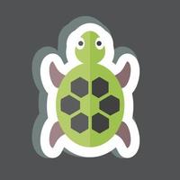 Sticker Turtle. suitable for animal symbol. simple design editable. design template vector. simple symbol illustration vector